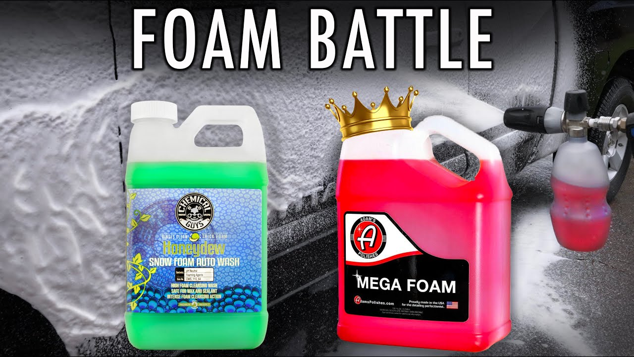 FOAM CANNON SOAP BATTLE ADAMS MEGA FOAM vs ADAMS ULTRA FOAM SHAMPOO 