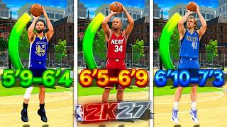 *NEW* BEST JUMPSHOTS FOR ALL BUILDS, HEIGHTS, & 3PT RATINGS in NBA 2K27 (AFTER PATCH) screenshot 1