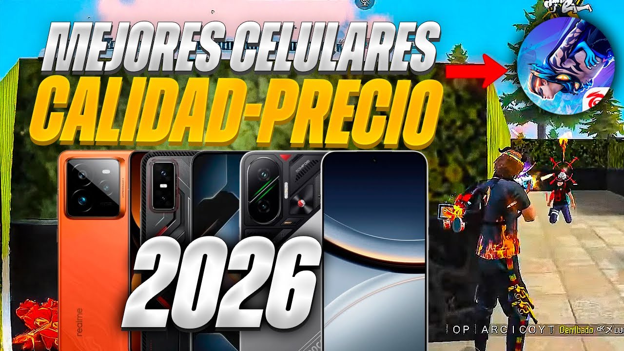Los 5 MEJORES CELULARES para JUGAR FREE FIRE en 2026// ARCICO FREE FIRE