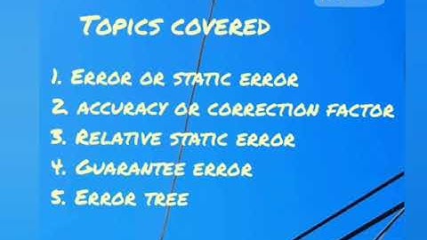 Error ( Instrumentation and Measurement )