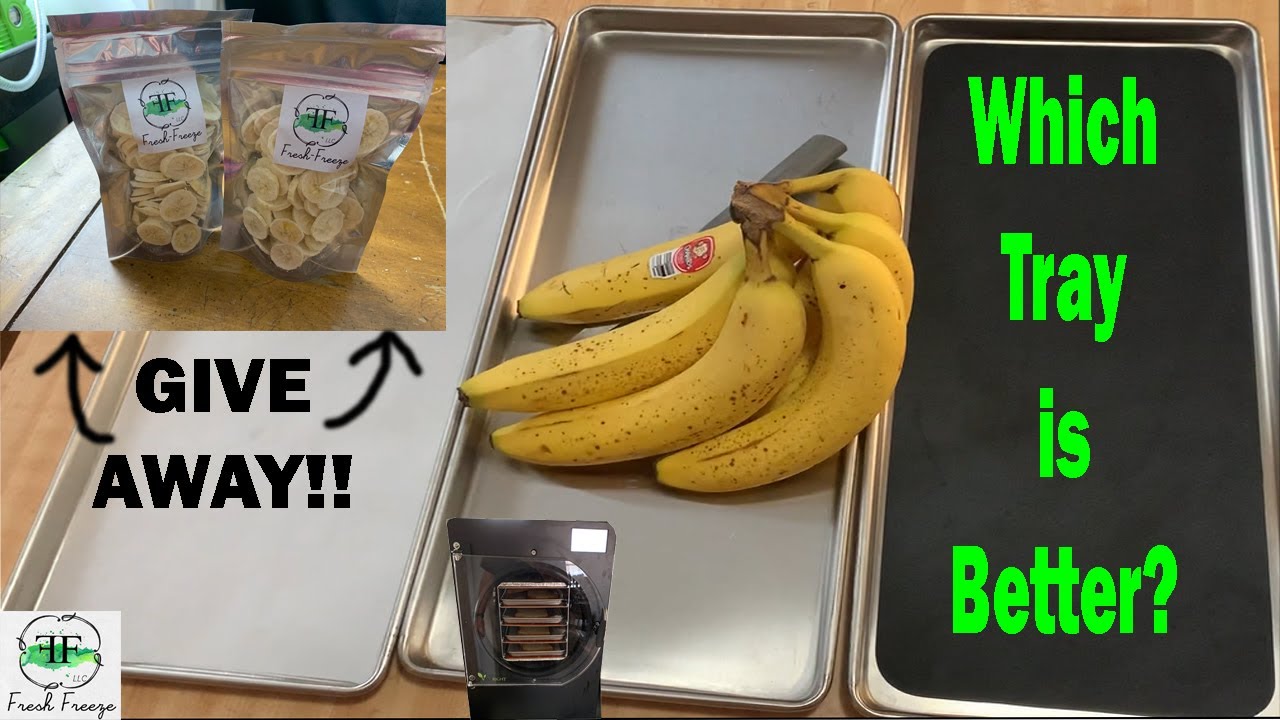 Freeze drying Banana's! Which is better? Silicone mat vs. Parchment