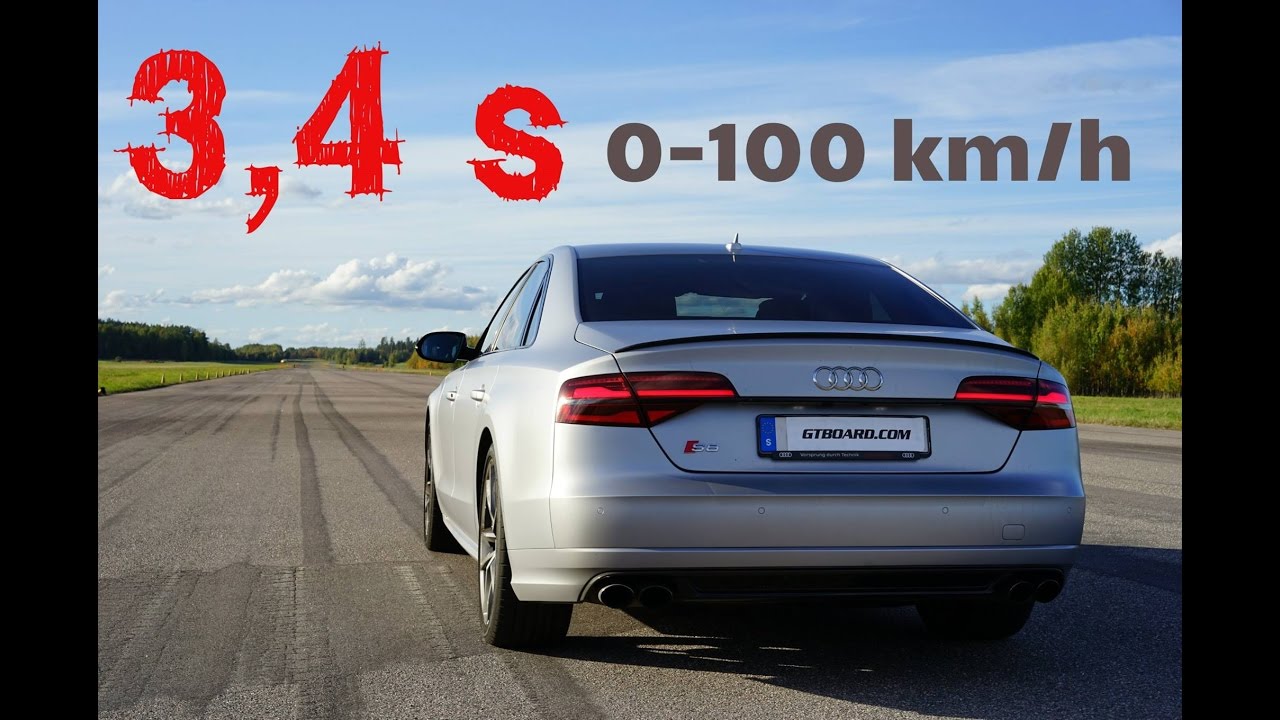 [4k] 3,4 s Audi S8 Plus 0-100 km/h acceleration TEST GPS-verified in Ultra HD. Crazy!