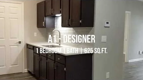 A1 Floor Plan: Designer | 1 Bed - 1 Bath | 625 SQ. FT.