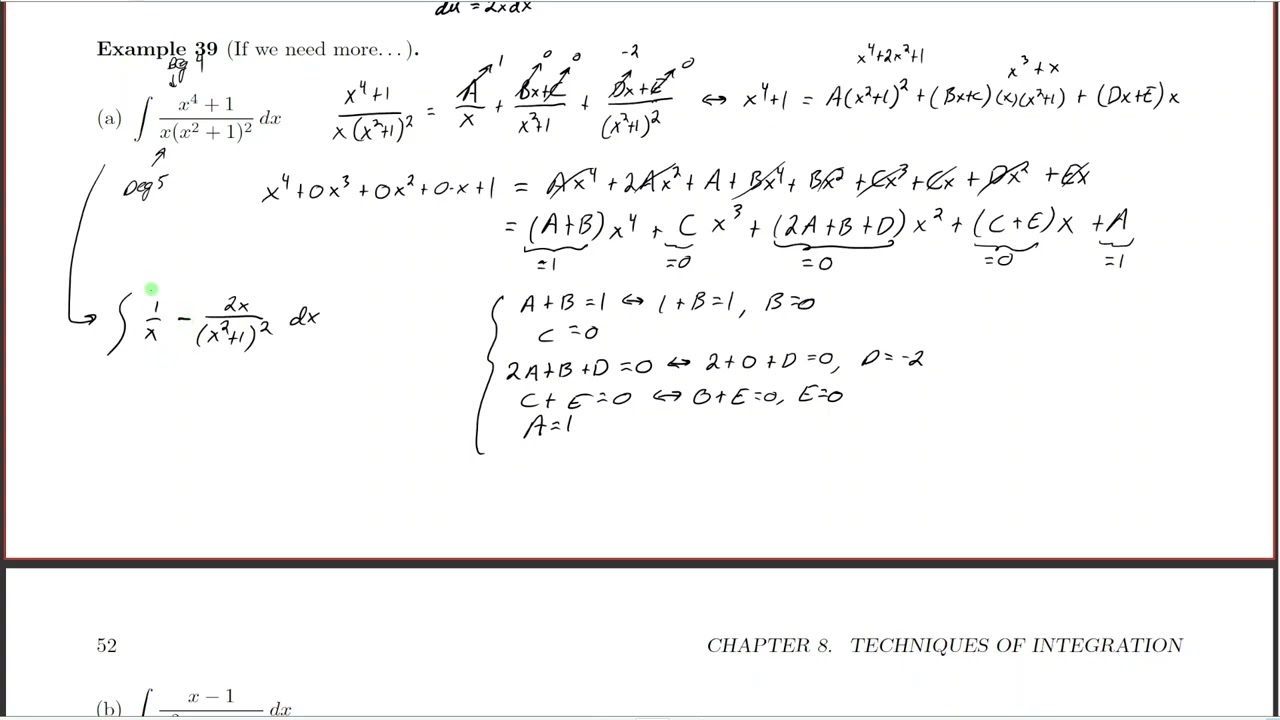 Calculus II PFD Additional Examples