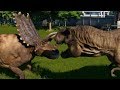 Jurassic World Evolution - Pentaceratops vs Tyrannosaurus Rex (1080p 60FPS)