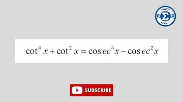cot^4x + cot^2x = cosec^4x - cosec^2x
