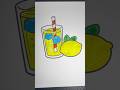 Fresh Lemon and Lemon Juice Coloring 🍋 #viral #artshorts