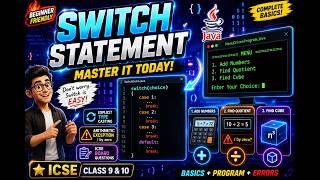 Java Switch Statement Basics 🔥 | ICSE Class 9 & 10 | Menu-Driven Program | Part 1