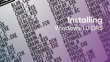 Installing Windows 1.0 DR5
