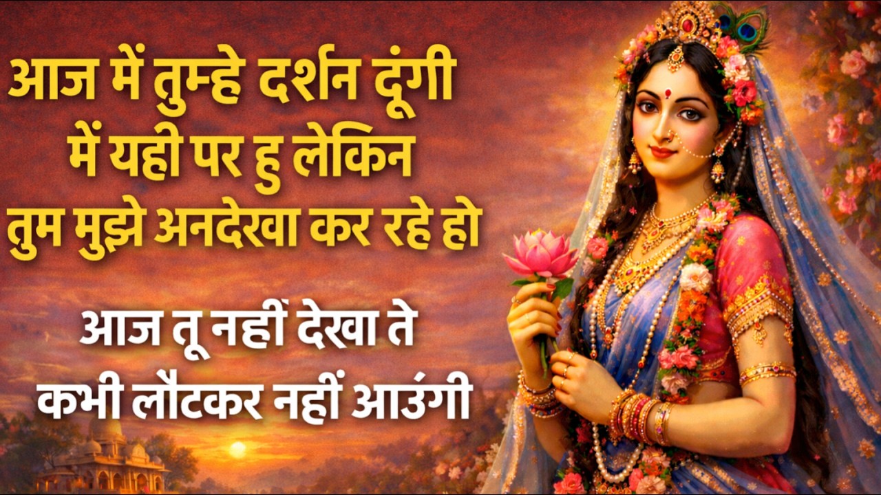 आज मै तुम्हे दर्शन दूंगी ,मै यही पर हु लेकिन तुम मुझे अनदेखा कर रहे हो