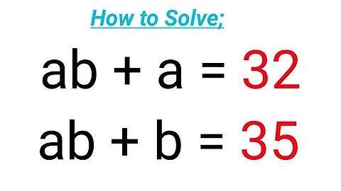 Germany Math Olympiad | A Nice Algebra Problem | How to solve for "a" and "b" in this Problem?