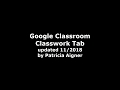 Google Classroom Classwork Tab