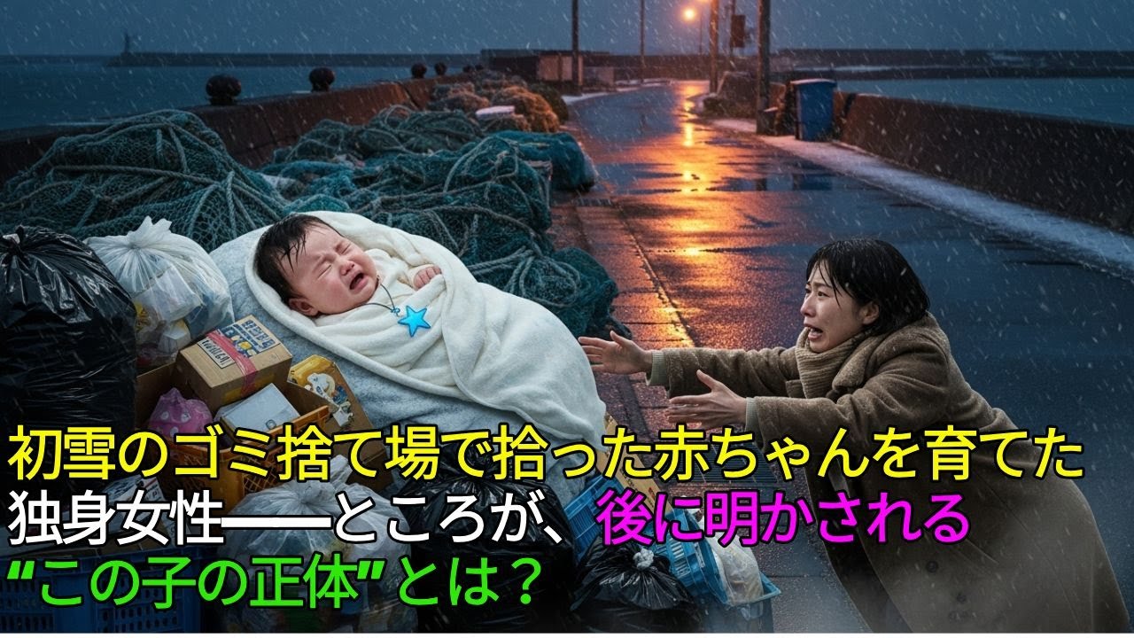 初雪のゴミ捨て場で拾った赤ちゃんを育てた独身女性――ところが、後に明かされる“この子の正体”とは？|シニア物語|物語ラジオ|感動