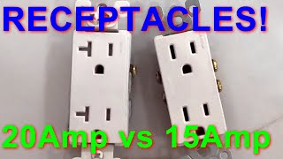 difference between 20 amp vs 15 amp receptacles!