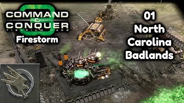 C&C3 Tiberium Wars: Firestorm mod - GDI mission 01 - North Carolina Badlands