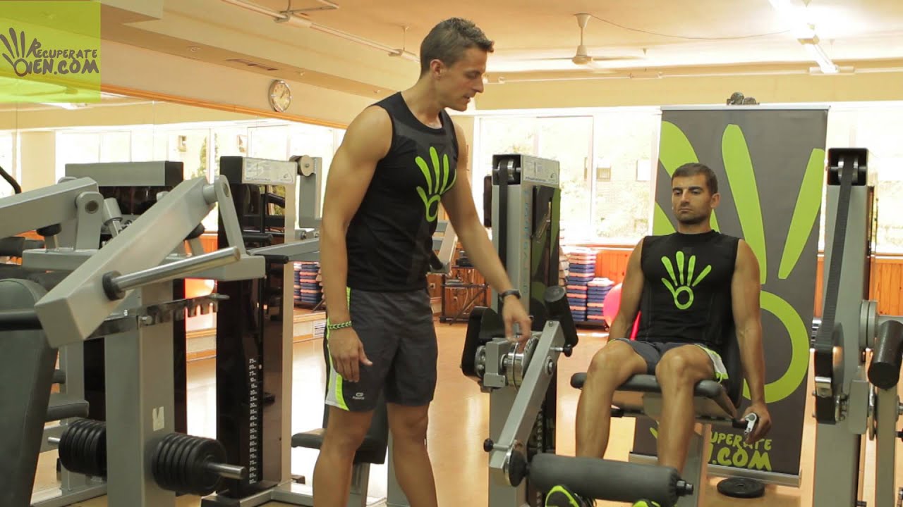 100 GYM extensiones de cuadriceps en máquina de cuádriceps YouTube