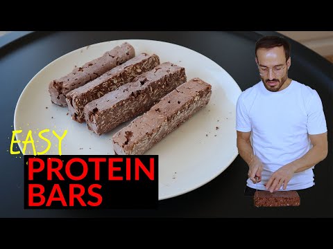 CHEAP PROTEIN BAR Recipe Homemade   Choc amp PB  HOW TO MAKE Homemade Protein Bars Step by Step