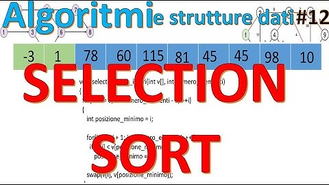 Strutture dati e algoritmi ITA 12 - SELECTION SORT