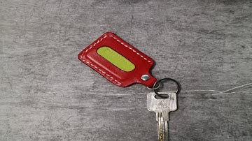 [Leather Craft]Make a leather key chain DIY - Free PDF Pattern