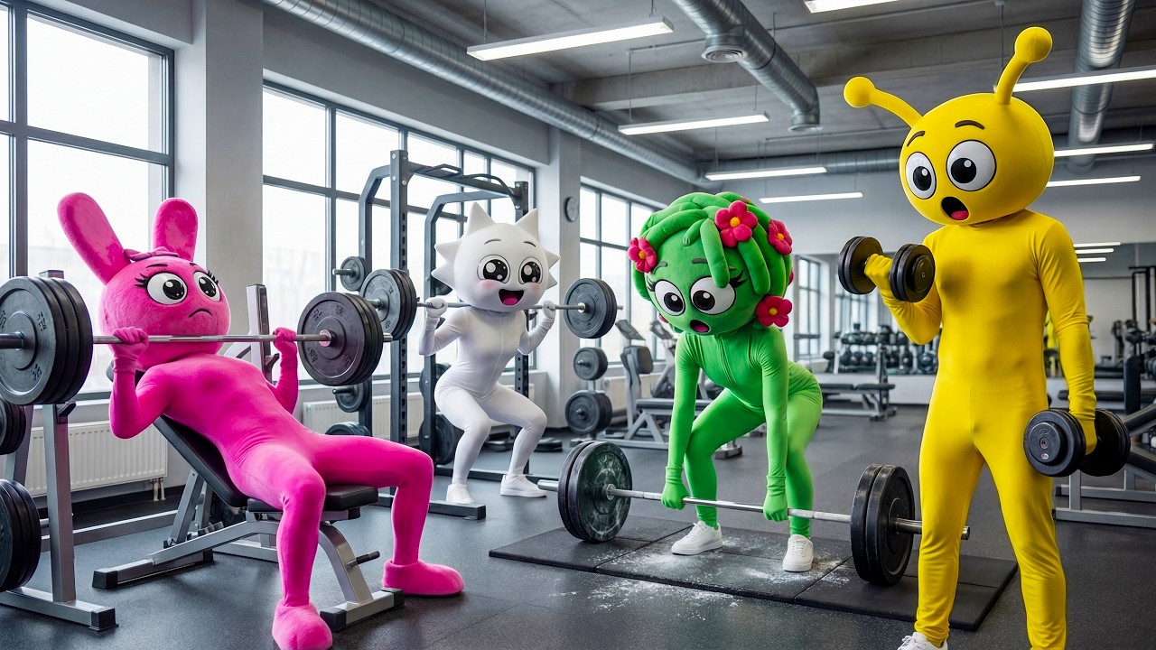 Gym Day with Pinki & Friends – Who Is the Strongest? - YouTube