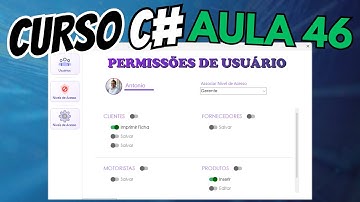 Cadastro de usuários no csharp c# com  firebird LOGIN C# Aula 46 Permissões de Acesso