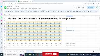 Calculate SUM of Every Next Rows or Alternative Rows in Google Sheets