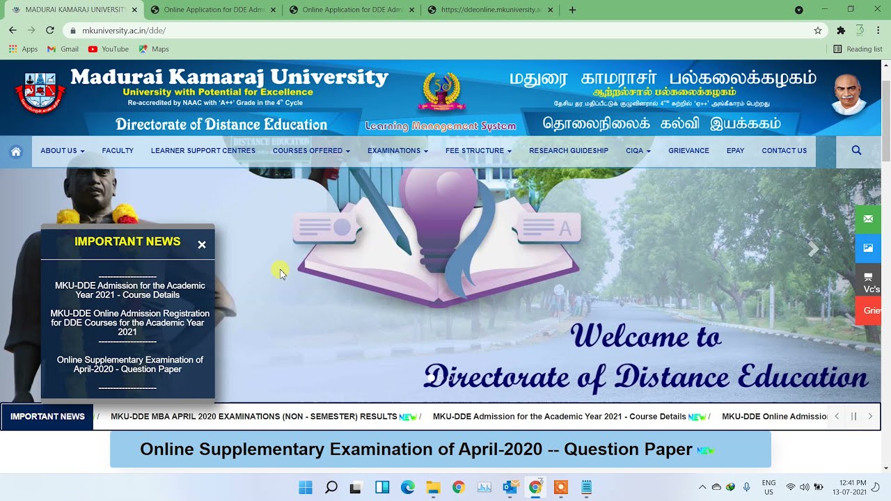 How To Apply Any Degree At Madurai Kamaraj University Distance How To Apply Any Degree At Madurai Kamaraj University Distance