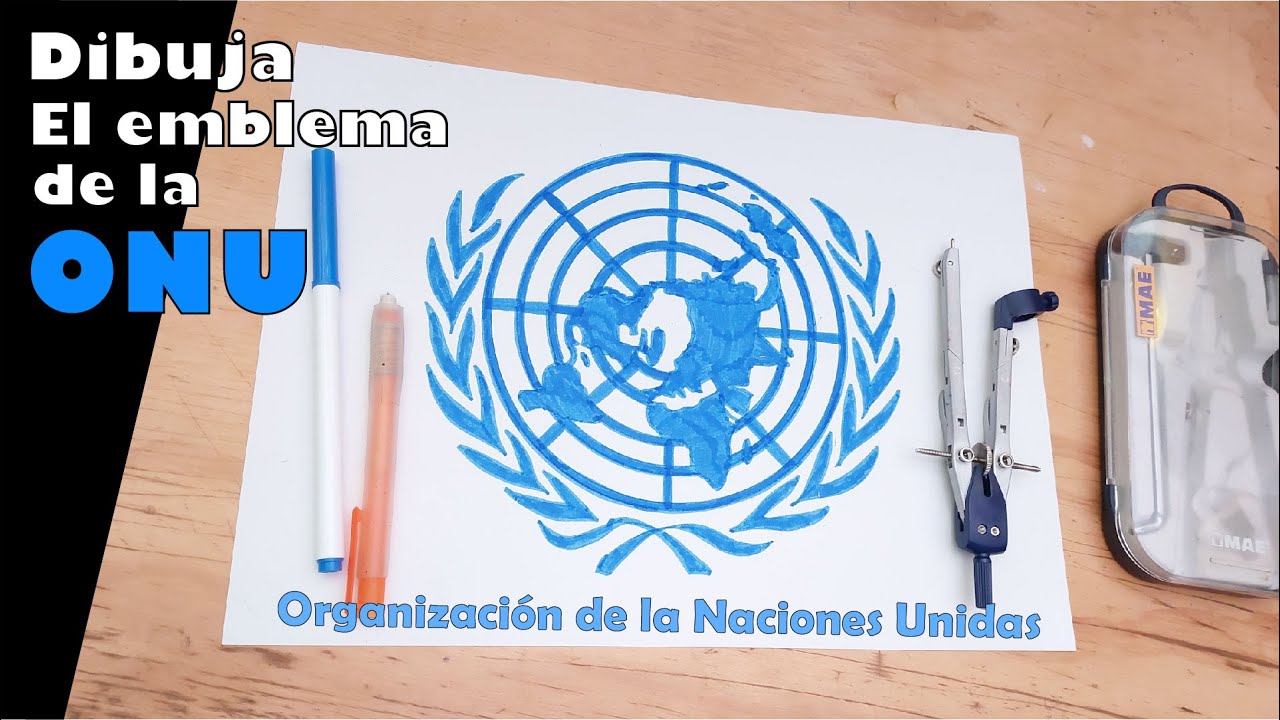 🌎 Cómo dibujar y pintar el emblema oficial de la ONU 🌍 - thptnganamst.edu.vn