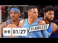 Russell Westbrook, Paul George & Carmelo Anthony BIG 3 Highlights vs Pistons (2018.01.27) - FLAWLESS