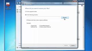 Restore data using the Windows 7 Backup and Restore Wizard