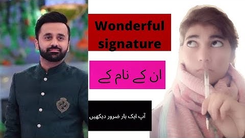 Waseem badami name signature#easy tips of your own name#name signature with arooj
