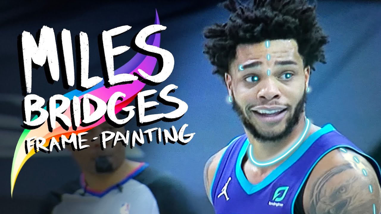 Miles Bridges frame painting in 