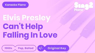 Elvis Presley - Can't Help Falling In Love (Karaoke Piano)
