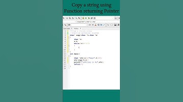 #118 Copy a string using function returning pointer || C Program #shorts #coding