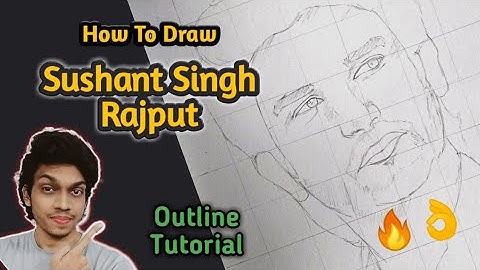 How To Draw Sushant singh Rajput sketch step by step outline Tutorial 🔥👌