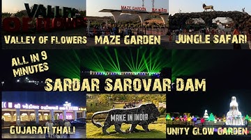 Statue Of Unity | Jungle Safari | Valley Of Flowers | Maze Garden | Sardar Sarovar Dam Show | EP-8
