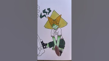 Drawing peridot in her anti lactose shirt 🤣 #peridot #stevenuniverse #art #coloring #goofy #artist