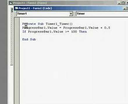 Visual basic 6 progressbar