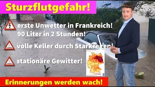 ES GEHT SCHON LOS: Erste Sturzfluten bei unseren Nachbarn, stationäre Gewitter! Pfingsten Unwetter!