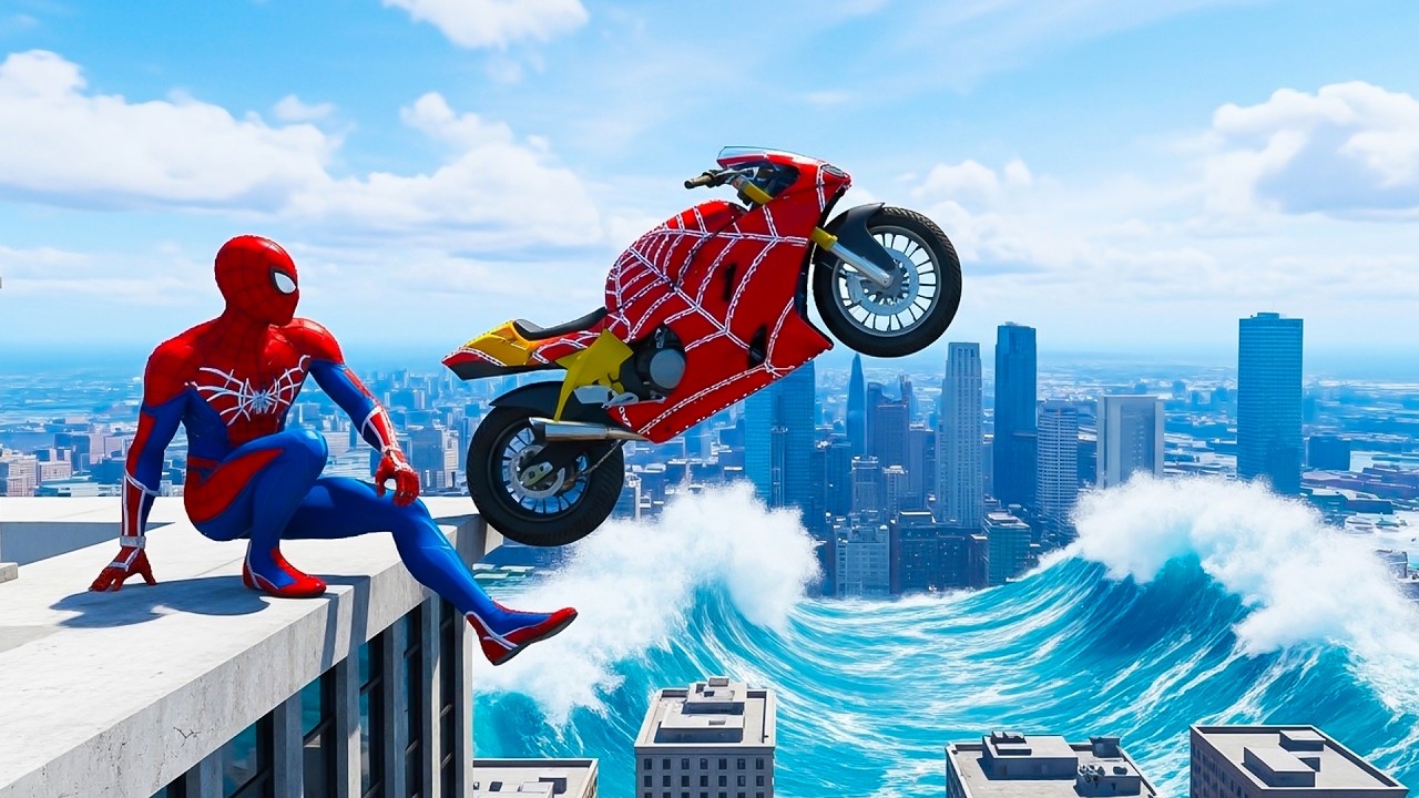 SPIDERMAN CRAZY JUMPS The FUNNIEST Moments (GTA 5 Spider-Man Best Fails)