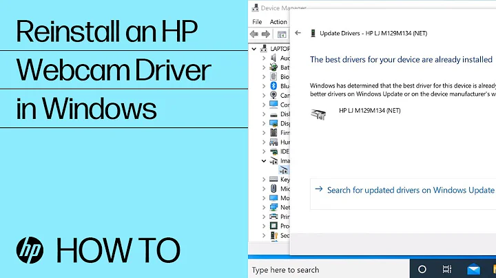Reinstalling an HP Webcam Driver in Windows | HP Computers | @HPSupport