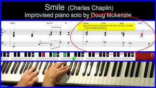 Smile - (Charlie Chaplin) - jazz piano tutorial chords