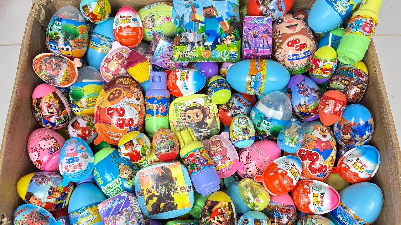 Unpacking So Many Surp Egg, Blue and Pink Kinder Joy, Surprise Pack, and More