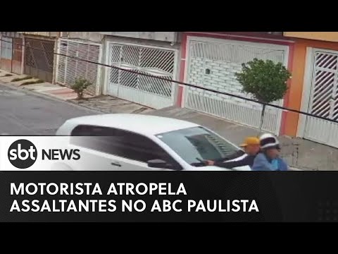 Motorista reage a assalto e atropela assaltantes em SP