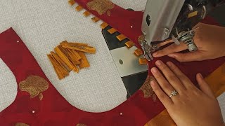 Blouse designs || cutting and stitching back neck blouse design || blouse back neck design screenshot 5