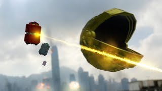 Pac Man Giant Robot Over Hong Kong - Part 2