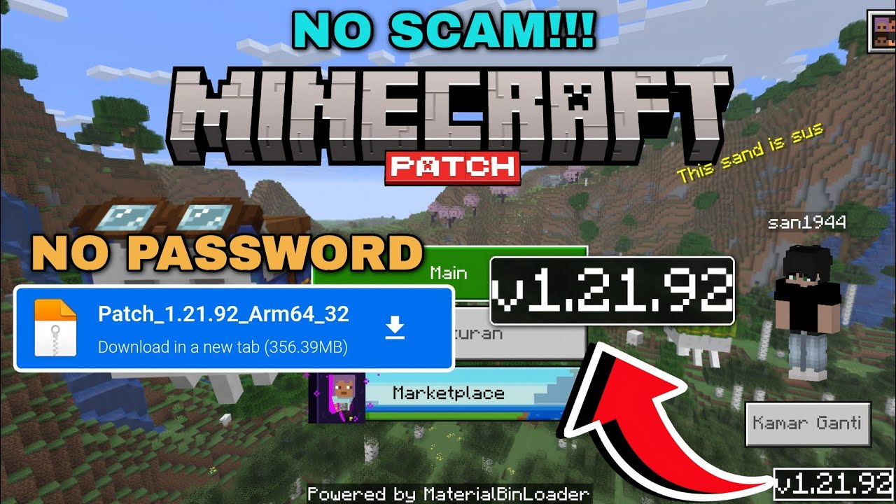 Download Minecraft patch Official terbaru 2025 no pw Versi 1.21.92.1 ...