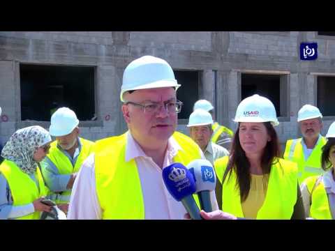 وزارة الأشغال تتفقد مشروع الإضافات الصفية على مدرسة أم انس 5 7 2017