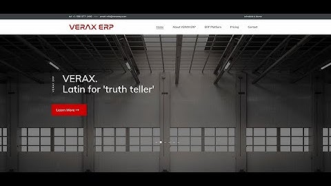 VERAX ERP Manufacturing and Service Management ERP Software Solution Promo Video