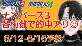 【ナンバーズ3】6-12-6-16の予想数字(ω)【ナンバーズ4】